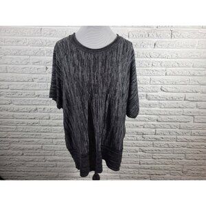 Fashion Bug Womens Plus Size 3X Sweater Pullover Black Marled BLA172E